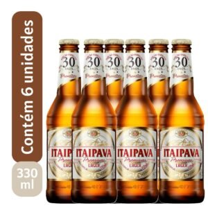 Cerveja Itaipava Premium Edição Especial 30 Anos Long Neck 330ml Com 06 Unidades