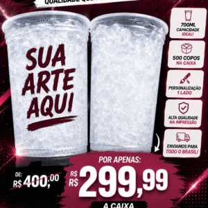 Kit 500 Copos 770ml Personalizado